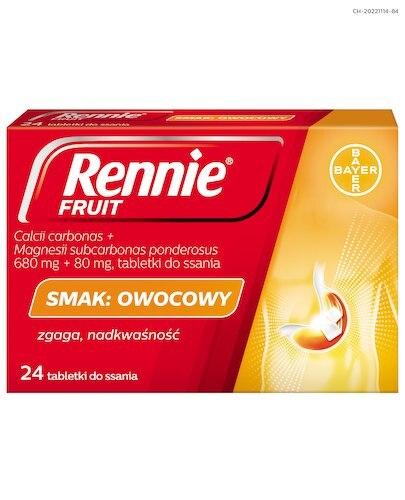 RENNIE FRUIT smak owocowy - 24 tabl. - Apteka internetowa Melissa
