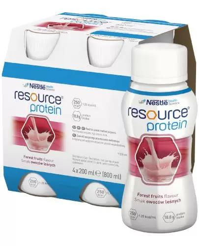 RESOURCE PROTEIN Smak owoców leśnych - 4 x 200 ml Produkt odżywczy w płynie - cena, opinie, stosowanie - Apteka internetowa Melissa