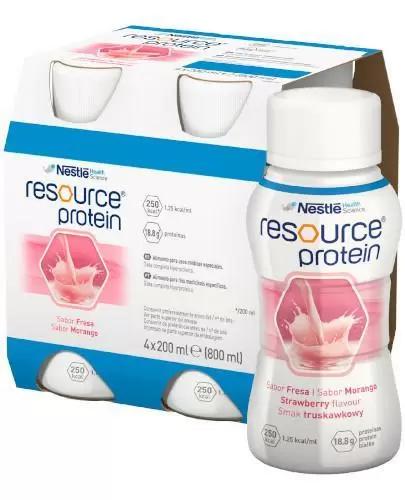 RESOURCE PROTEIN Smak truskawkowy - 4 x 200 ml - Apteka internetowa Melissa