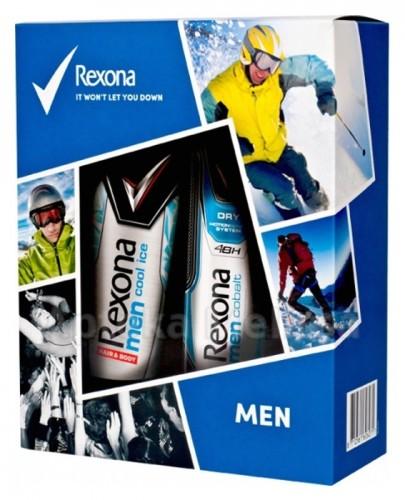 REXONA MEN Cobalt antyperspirant w aerozolu - 150 ml + Cool Ice żel pod prysznic - 250 ml - Apteka internetowa Melissa