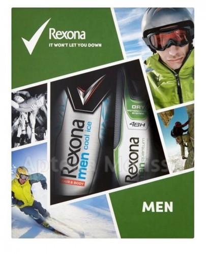 REXONA MEN Quantum antyperspirant w aerozolu - 150 ml + Cool Ice żel pod prysznic - 250 ml - Apteka internetowa Melissa