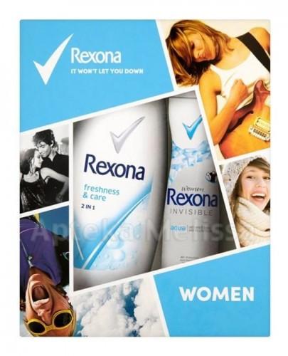 REXONA WOMEN Invisible Aqua antyperspirant w aerozolu - 150 ml + Freshness&Care żel pod prysznic - 250 ml - Apteka internetowa Melissa