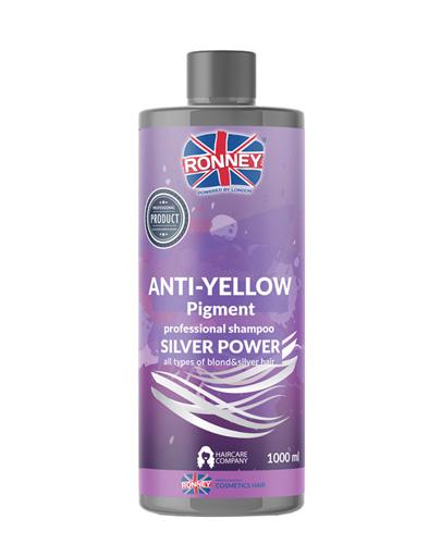  Ronney Professional Shampoo Silver Power Anti-Yellow Pigment Szampon do włosów blond rozjaśnianych i siwych, 1000 ml - Apteka internetowa Melissa  
