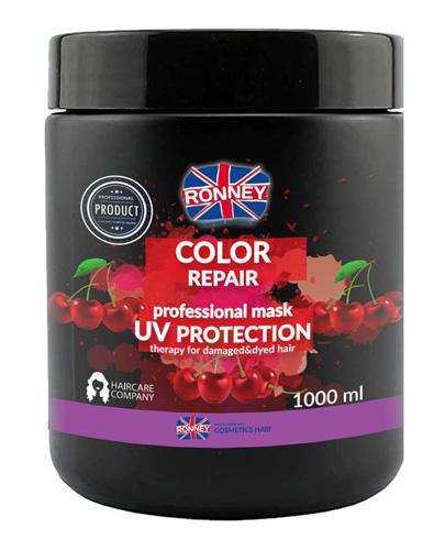  Ronney Professional Mask Color Repair Cherry UV Protection Maska do włosów farbowanych wiśniowa, 1000 ml - Apteka internetowa Melissa  
