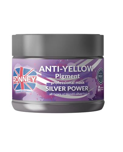  Ronney Professional Mask Silver Power Anti-Yellow Pigment Maska do włosów blond rozjaśnianych i siwych No Yellow, 300 ml - Apteka internetowa Melissa  