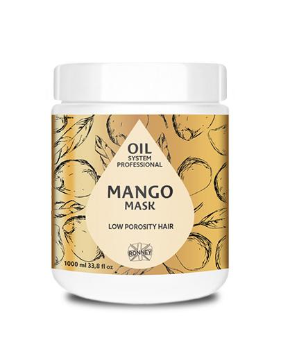 RONNEY Professional Oil System Maska MANGO, Włosy niskoporowate, 1000 ml