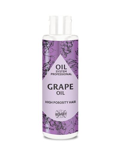 RONNEY Professional Oil System Olej GRAPE, Włosy wysokoporowane, 150 ml