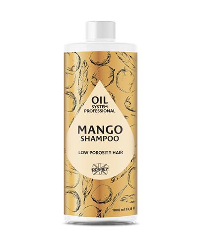 RONNEY Professional Oil System Szampon MANGO, Włosy niskoporowate 1000 ml