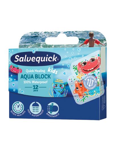 SALVEQUICK AQUA BLOCK KIDS Plastry dla dzieci - 12 szt. - Apteka internetowa Melissa