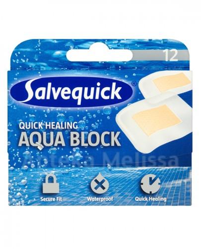 SALVEQUICK AQUA BLOCK Plastry szybko gojące się różne rozmiary - 12 szt. - Apteka internetowa Melissa