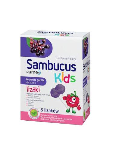  Sambucus Kids Lizaki - 5 szt. Na gardło - cena, opinie, stosowanie  - Apteka internetowa Melissa  