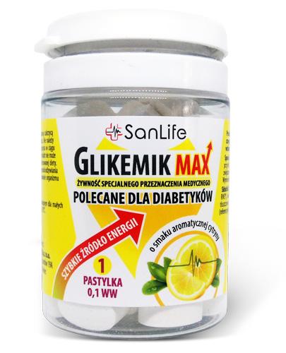 SANLIFE GLIKEMIK MAX Pastylki o smaku cytryny - 50 szt. - cena, dawkowanie, opinie  - Apteka internetowa Melissa  