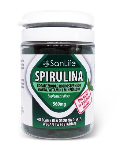  SANLIFE SPIRULINA 560 mg - 84 tabl. - cena, dawkowanie, opinie  - Apteka internetowa Melissa  