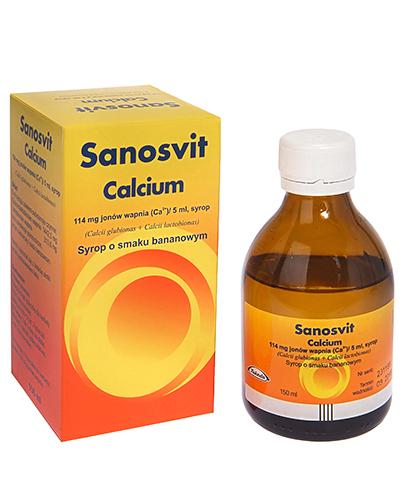 SANOSVIT CALCIUM Syrop o smaku bananowym - 150 ml - cena, opinie, dawkowanie - Apteka internetowa Melissa
