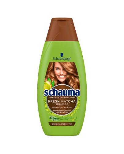   Schauma Fresh Matcha Szampon do włosów przetłuszczających z herbatą Matcha i soją - 400 ml - cena, opinie, właściwości - Apteka internetowa Melissa  