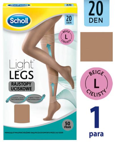  SCHOLL LIGHT LEGS Rajstopy uciskowe/kompresyjne cieliste 20 DEN rozmiar L - 1 szt. - Apteka internetowa Melissa  