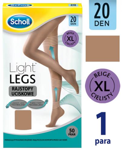  SCHOLL LIGHT LEGS Rajstopy uciskowe/kompresyjne cieliste 20 DEN rozmiar XL - 1 szt. - Apteka internetowa Melissa  