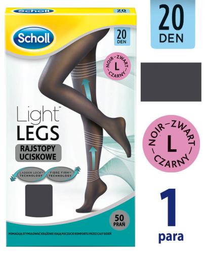  SCHOLL LIGHT LEGS Rajstopy uciskowe/kompresyjne czarne 20 DEN rozmiar L - 1 szt. - Apteka internetowa Melissa  