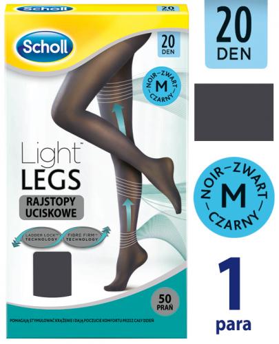  SCHOLL LIGHT LEGS Rajstopy uciskowe/kompresyjne czarne 20 DEN rozmiar S/M - 1 szt. - Apteka internetowa Melissa  