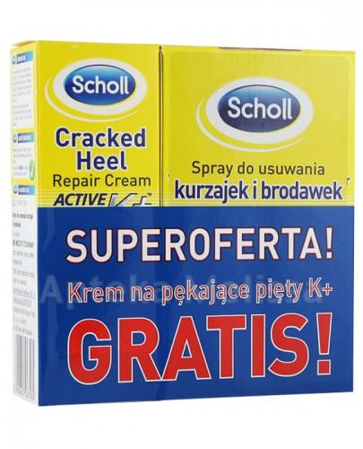 SCHOLL Spray do usuwania kurzajek i brodawek - 80 ml + ACTIVE REPAIR K+ Krem na pękające pięty - 60 ml GRATIS! - Apteka internetowa Melissa