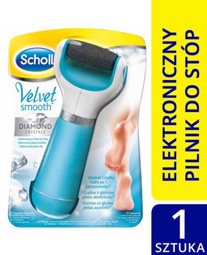 SCHOLL VELVET SMOOTH Elektroniczny pilnik do stóp z kryształkami diamentu - 1 szt. - Apteka internetowa Melissa