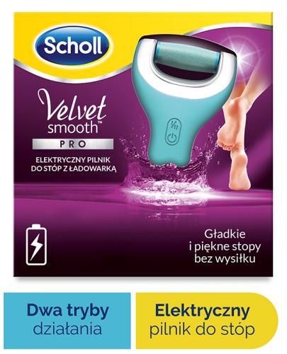 SCHOLL VELVET SMOOTH WET&DRY Elektryczny pilnik do stóp z ładowarką - 1 szt. - Apteka internetowa Melissa