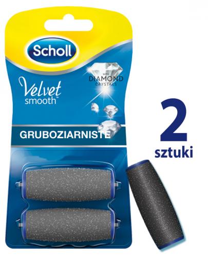 SCHOLL VELVET SMOOTH Wymienne głowice obrotowe gruboziarniste z kryształkami diamentu - 2 szt.