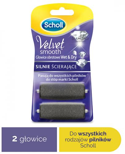 SCHOLL VELVET SMOOTH WET&DRY Drobnoziarniste głowice obrotowe - 2 szt. - Apteka internetowa Melissa