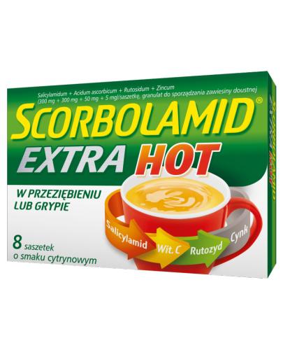 SCORBOLAMID EXTRA HOT Smak cytrynowy - 8 sasz.