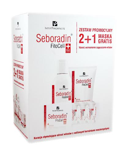  SEBORADIN FITOCELL Zestaw Szampon + Maska + Serum - 200 ml + 150 ml + 15 amp. - cena, opinie, stosowanie - Apteka internetowa Melissa  