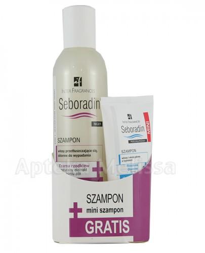 SEBORADIN NIGER Szampon do włosów przetłuszczających się, skłonnych do wypadania - 200 ml + SEBORADIN Szampon przeciwłupieżowy - 50 ml - Apteka internetowa Melissa