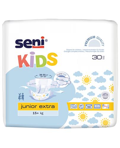 Seni Kids Junior Extra Pieluchomajtki dla dzieci 15 kg + - 30 szt. - cena, opinie, właściwości