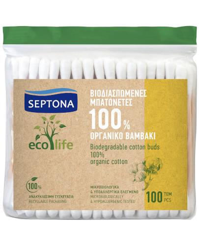  Septona Ecolife Biodegradowalne Patyczki higieniczne, 100 sztuk - Apteka internetowa Melissa  