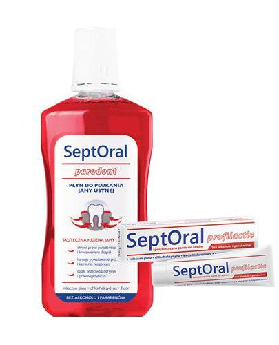  SeptOral Profilactic Specjalistyczna pasta do zębów, 100 ml + SeptOral profilactic Płyn do płukania jamy ustnej, 500 ml Bez alkoholu - Apteka internetowa Melissa  