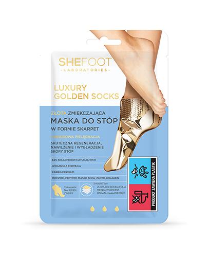  SheFoot Luxury Golden Socks Złota zmiękczająca maska do stóp w formie skarpet, 1 para - Apteka internetowa Melissa  