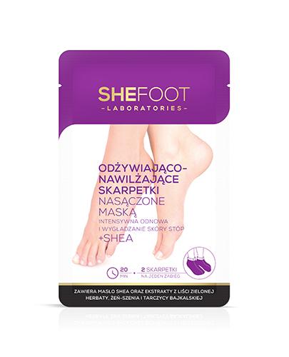 SheFoot Odżywiająco-nawilżające skarpetki nasączone maską, 1 para