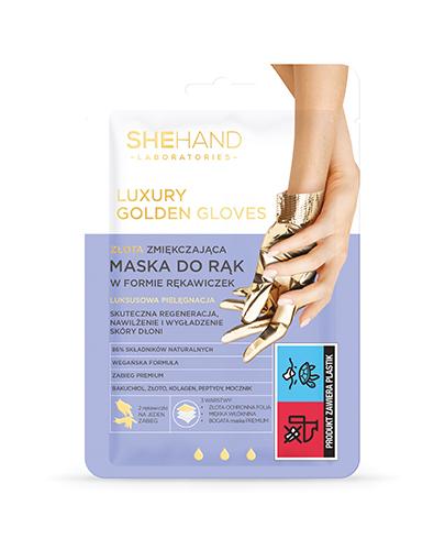  SheHand Luxury Golden Gloves Złota zmiękczająca maska do rąk w formie rękawiczek, 1 para - Apteka internetowa Melissa  