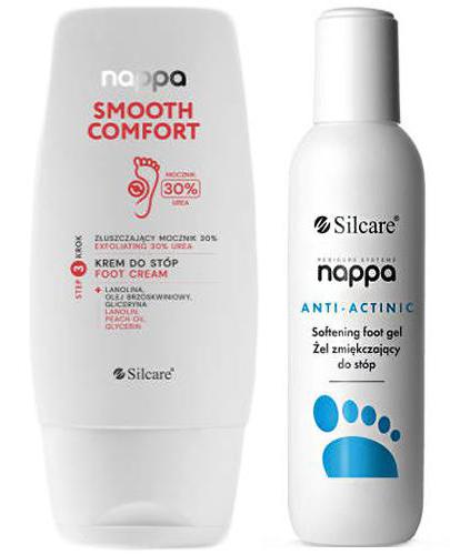 Silcare Nappa Żel zmiękczający do stóp, 90 ml + Nappa Smooth Comfort krem do stóp z mocznikiem 30%, 100 ml - Apteka internetowa Melissa
