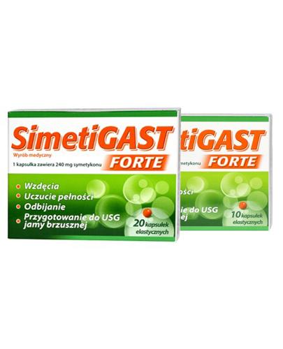  SimetiGAST FORTE 240 mg - 20 kaps.+ SIMETIGAST FORTE - 10 kaps. - Apteka internetowa Melissa  