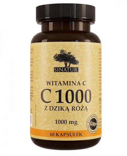  SINATUR WITAMINA C 1000 mg z dziką różą - 60 kaps. - Apteka internetowa Melissa  