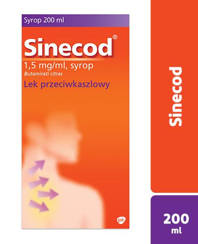 Sinecod 1,5ml/ml - 200 ml - syrop na kaszel - cena, opinie, dawkowanie - Apteka internetowa Melissa