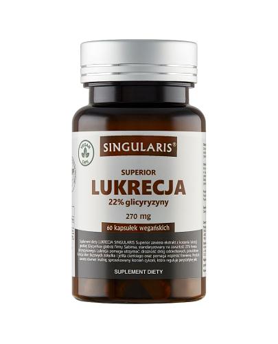  Singularis Superior Lukrecja 22% glicyryzyny 270 mg, 60 kaps., cena, wskazania, składniki - Apteka internetowa Melissa  