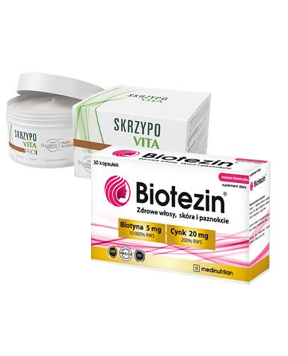   SKRZYPOVITA PRO Maska do włosów - 200 ml  + BIOTEZIN Biotyna 5 mg - 30 kaps - Apteka internetowa Melissa  