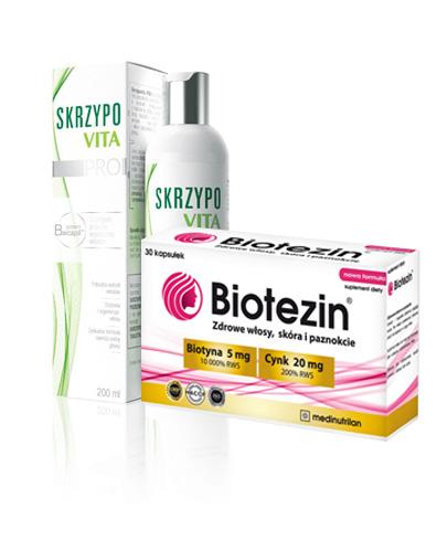  SKRZYPOVITA PRO Szampon przeciw wypadaniu włosów - 200 ml + BIOTEZIN Biotyna 5 mg - 30 kaps - Apteka internetowa Melissa  