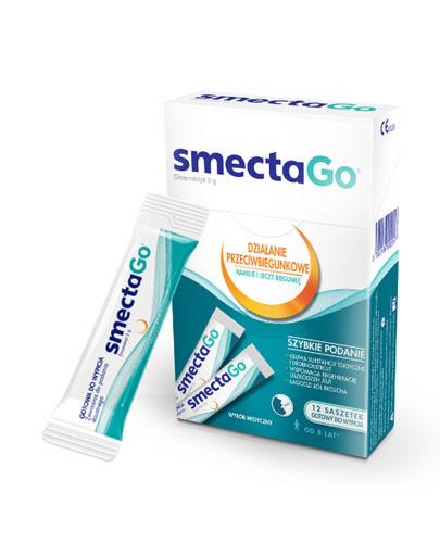 SMECTA GO Gotowa do wypicia zawiesina - 12 sasz. Wyrób przeciwbiegunkowy. - Apteka internetowa Melissa