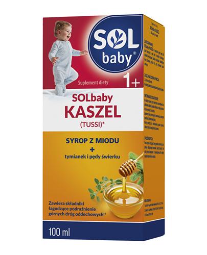 SOLBABY KASZEL TUSSI 1+ Syrop z miodu + tymianek i pędy świerku - 100 ml - Drogeria Melissa