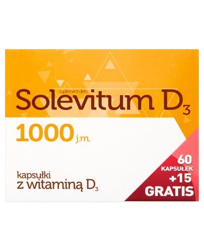 SOLEVITUM D3 1000 j.m - 60 kaps.+ 15 kaps.GRATIS - Apteka internetowa Melissa
