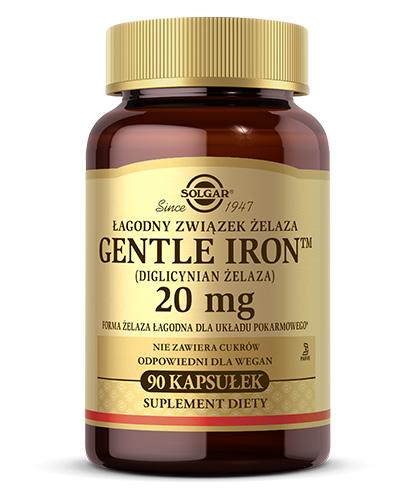  SOLGAR Gentle Iron (diglicynian żelaza) 20 mg, 90 kapsułek - Apteka internetowa Melissa  