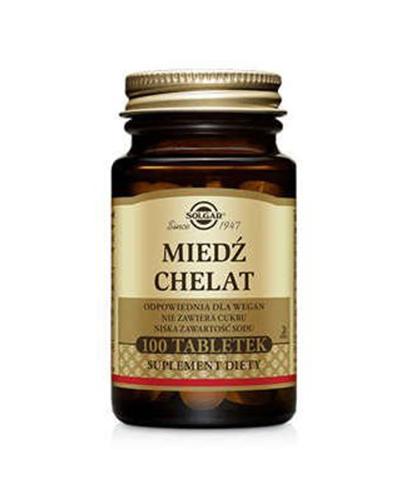 SOLGAR MIEDŹ CHELAT 2,5 mg - 100 tabl. - Apteka internetowa Melissa