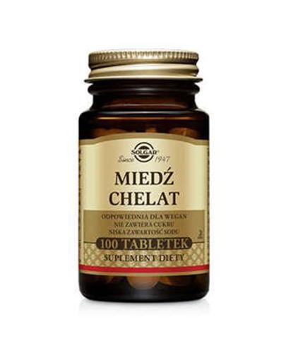  SOLGAR MIEDŹ CHELAT 2,5 mg - 100 tabl. - Apteka internetowa Melissa  